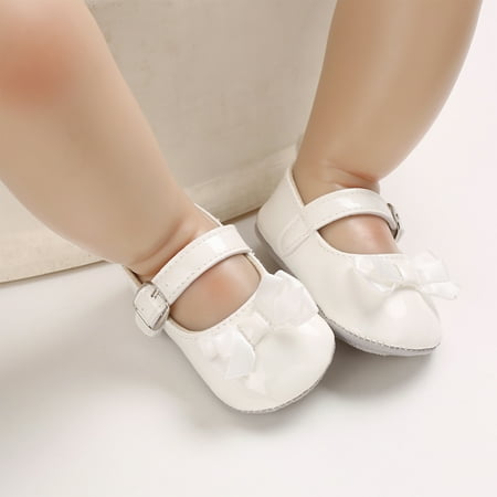 

Infant Loafers Fashion PU Leather Flat Baby Princess Shoes Newborn Girls Moccasins Sole Solid Color Bowknot Non-slip First Walkers 0-18M