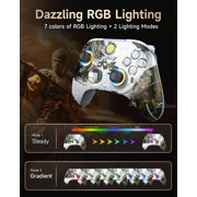 EasySMX Wireless PC Controller, Bluetooth Controller Compatible with PC, Android/IOS, Switch/Steam, Starfield, with Hall Joystick Trigger, RGB Lighting Effect