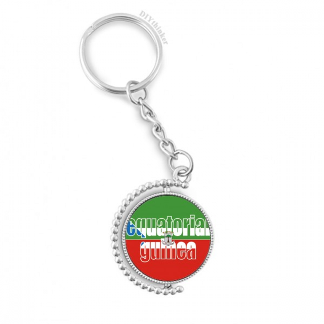 Porte-clés Rotatif avec Nom de Drapeau Équatorien Accessoires Chaîne clip