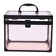 thumbnail image 3 of Organizador de maquillaje acrílico, vitrina para cosméticos, elegante caja de corona transparente, Negro Claro Rosa, 3 of 7