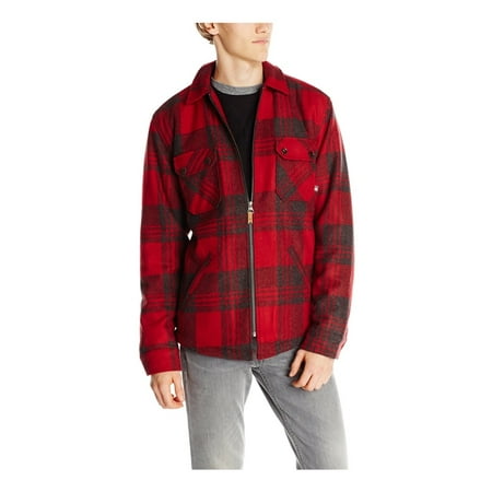 Quiksilver Mens Otama Shirt Jacket, Red, Medium