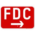 thumbnail image 1 of FDC Right Arrow Sign, Red Background,, 1 of 5