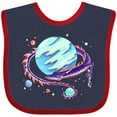 thumbnail image 3 of Inktastic Space Dragon and Planet Boys or Girls Baby Bib, 3 of 4
