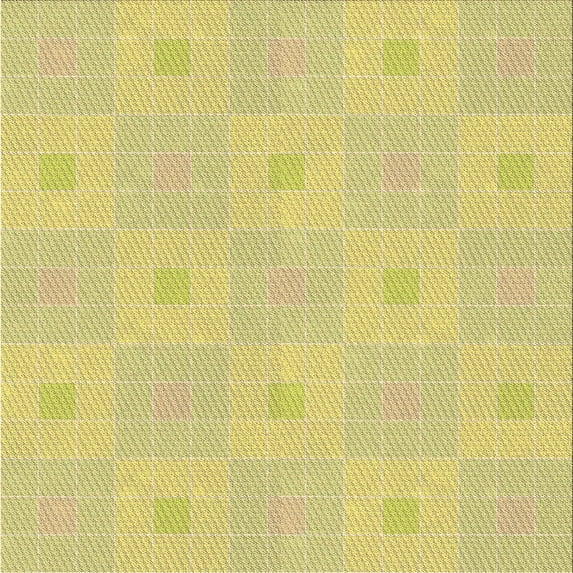 Ahgly Company Indoor Square Patterned Bold Yellow Area Rugs, 7' Square
