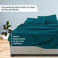 thumbnail image 5 of Twin-XL Size Bed Sheets Set - 800 Thread Count Sheets, 100% Egyptian Cotton Hotel Luxury Bedding, Extra Soft for Kids, Dorm Rooms & Adults Fits Mattress Upto 18" Deep Teal Solid Sheet Set, 5 of 5