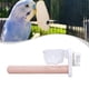 thumbnail image 5 of Percha de madera para pájaros con taza de alimentación, accesorio para jaula, decoración fácil Blanco, 5 of 9
