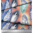 thumbnail image 3 of Soimoi polyester Crepe Fabric Leaves & Feather Print Fabric by the Yard 42 Inch Wide, 3 of 3