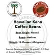Hawaiian Kona Coffee 1 Pound Medium Roast Whole Bean