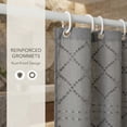 thumbnail image 2 of Unique Bargains 3D Geometric Texture Bath Curtain Sets with Hooks Grey 72"W x 72"L, 2 of 7