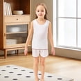 thumbnail image 2 of FYDUU Girls Pajamas Stylish Sleeveless Tank Tops and Shorts Summer Sleepwear Outfit for Kids Nightwear 2 Piece Pajama Sets 7-8 Years, 2 of 6