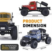RocHobby Atlas 1/10 RC Crawler, 4WD 2.4Ghz RC Rock Truck Off Road, Hobby RC Car Indoor&Outdoor 2 in 1, RC Vehicles for Adults Need to Complete with Battery, Orange