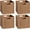 Caramel, variant on HBlife Wicker Baskets, Set of 3 Hand-Woven Paper Rope Storage Baskets, Foldable Cubby Storage Bins, Large Wicker Storage Basket for Shelves Pantry Organizing & Decor, Black