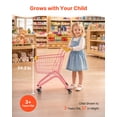 thumbnail image 4 of VEVOR Shopping Cart for Kids, Sturdy Steel Frame, Grocery Store Pretend Play Toy with Wheels, Dense Mesh Basket, Toy Shopping Cart Trolley, Foldable Design, Flip-Open Back,for Kids & Toddlers Ages 3+, 4 of 9