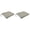 Spectrum Dove, variant on 17" x 19" Rectangular Outdoor Chair Pad Seat Cushion with Ties (2 Pack)