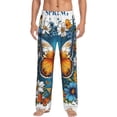 thumbnail image 1 of Kdxio Spring Butterfly Flowers Pattern Men's Pajama Pants, Elastic Waist with Drawstring and Pockets, Comfortable Loungewear-XX-Large, 1 of 6