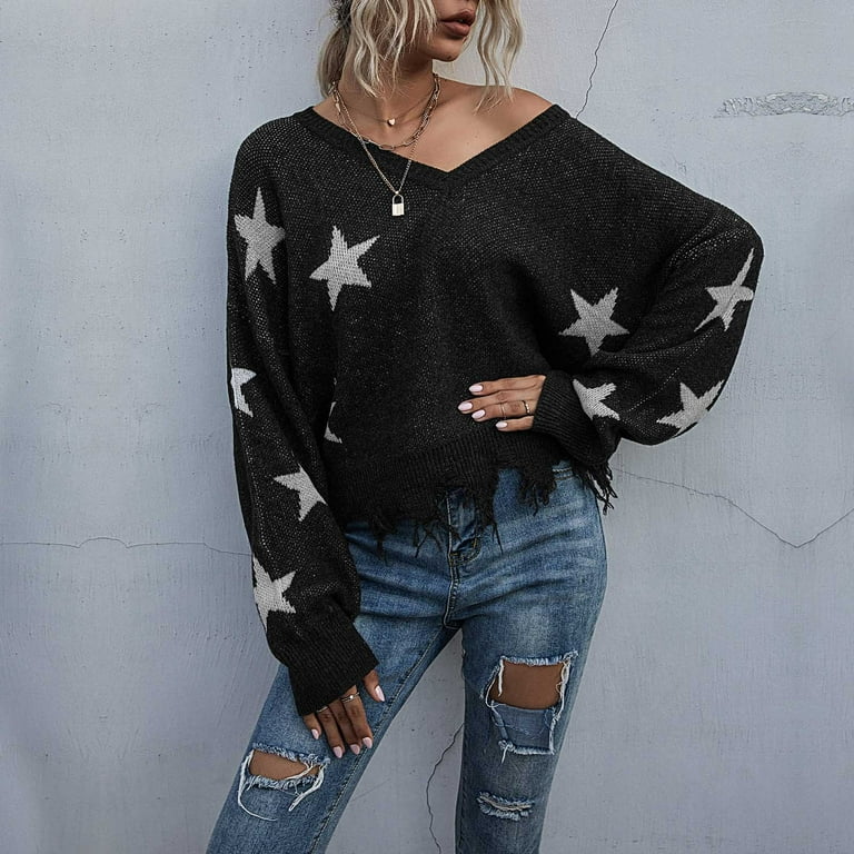 Frayed hotsell star sweater
