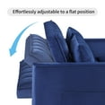 thumbnail image 4 of Duhome Sleeper Sofa Bed 3 in 1 Tufted Convertible Couch Bed Pull Out Velvet Loveseat with Reclining Adjustable OSS Pillows and Pockets,Blue, 4 of 10