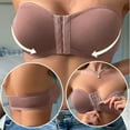 thumbnail image 3 of FAHXNVB Front Closure Wireless Strapless Bras for Women Push Up Seamless Comfy Bandeau Bralette Comfortable Invisible Tube Tops, 3 of 7