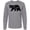 Athletic Heather, variant on Inktastic West Virginia Black Bear Silhouette Long Sleeve T-Shirt