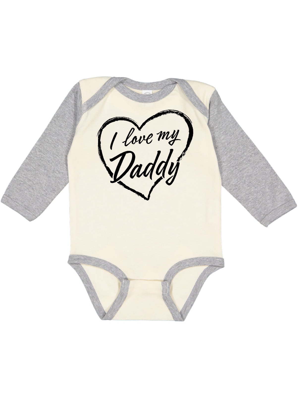 Inktastic I Love My Daddy In Black Chalk Heart Gift Baby Boy Or Baby Girl Long Sleeve Bodysuit Walmart Com