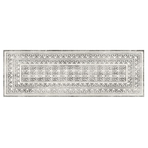 Tapis d’appoint lavable gris Japan de 2 pi x 6 pi