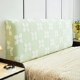 thumbnail image 1 of Nvzi 1 pieza de funda decorativa para cabecero de cama con diseño de flores en relieve tridimensional, de felpa gruesa, paquete completo, 150 cm de largo (verde), 1 of 5