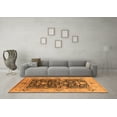 thumbnail image 3 of Ahgly Company Indoor Square Oriental Orange Industrial Area Rugs, 4' Square, 3 of 4