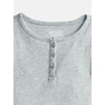 thumbnail image 2 of Wonder Nation Girls' Ribbed Henley Dress with Short Sleeves, Sizes 4-18, 2 of 3