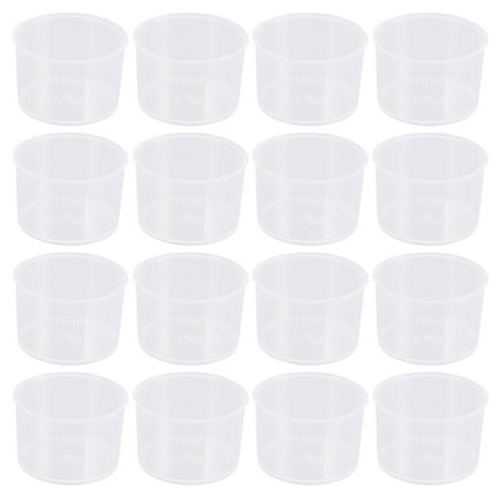 

NUOLUX 100pcs 10ml Disposable Measuring Cups Thickened Clear Plastic Liquid Volumetric Measurement Cups