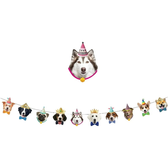 Xingzhi Happy Birthday, Dog and Pet! Flag and Card Insertion