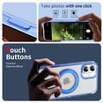 thumbnail image 2 of Allytechgroup Clear Magnetic Case for Apple iPhone 16, iPhone 16 Case for Women Men, Compatible with Magsafe & Car Mount Ring Holder Kickstand Drop Proof Anti-Yellowing Cover, Blue, 2 of 9