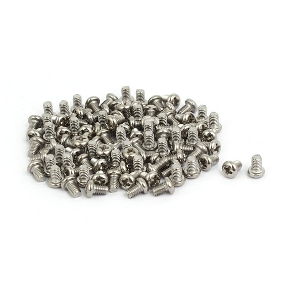 Unique Bargains M4 x 6mm 304 Stainless Steel Round Head Machine Screws Bolt (100-pack)