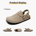 thumbnail image 6 of Brooklyn Women's Suede Clogs - Adjustable Slingback Clog Sandal with Buckle, Memory Foam, Wide Widths, 6 of 6
