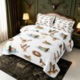 thumbnail image 3 of Manfei Mallard Duck Print Quilt King,Farmhouse Cabin King Coverlet Set,3-Piece,1 Bedspread and 2 Pillowcases, 3 of 7