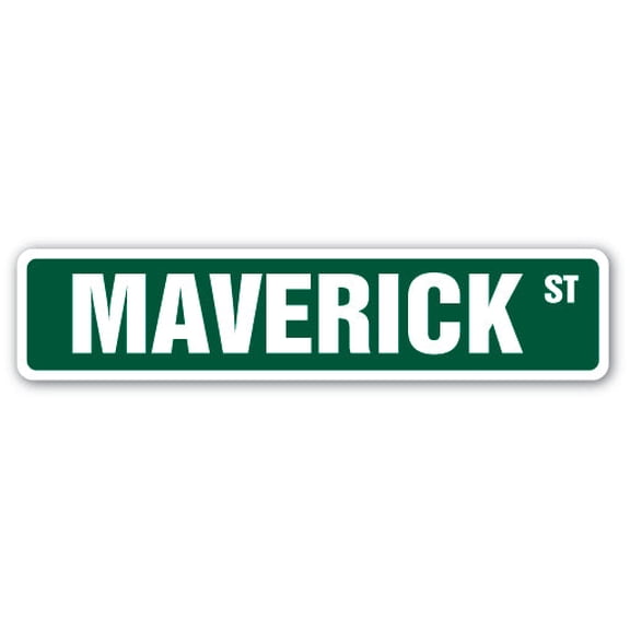 MAVERICK Street Sign Childrens Name Room Sign | Indoor/Outdoor |  24" Wide