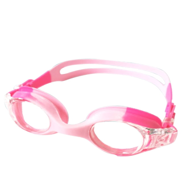 Gafas de piscina para niños con espejo de doble fila con protección total Protección UV antivaho, Pink