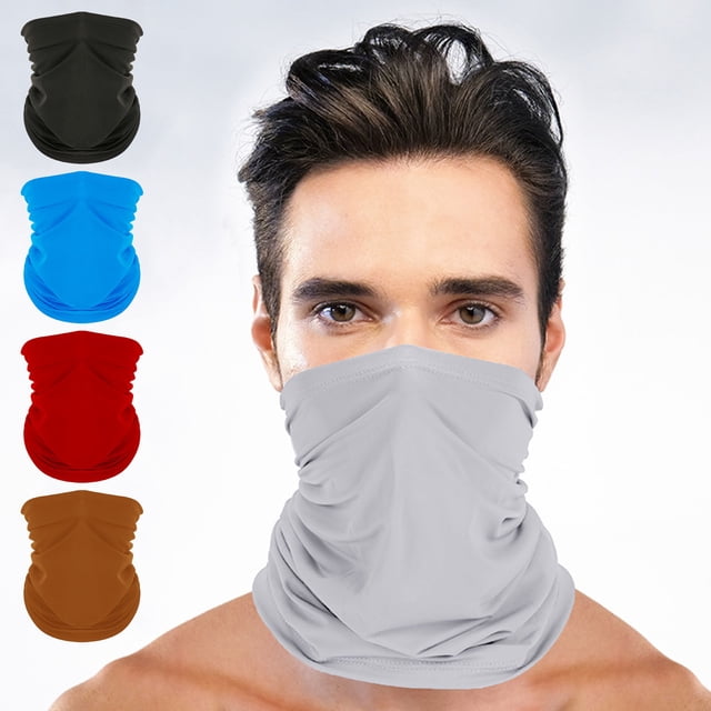 YAOMOBB Riding Face Protector Elastic Cycling Face Guard Sweat Absorption Breathable Fabric Solid Color Windproof Riding and Sunscreen Neck Protection
