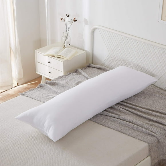 Acanva Fluffy Bed Sleeping Side Sleeper Body Pillow Insert, Extra-Long 20â€ x 72â€, White