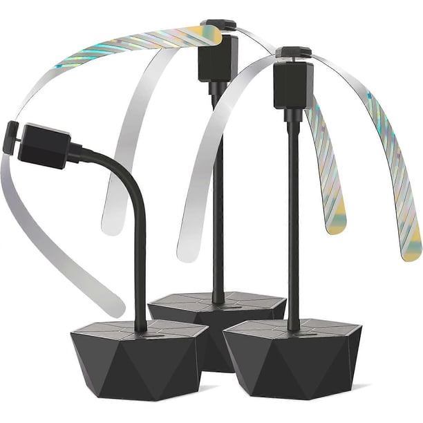 3Pcs Fly Fan, Fly Fans for Tables Fly Repellent Fan for Outdoor Tables Fly Food Fans Indoor Flexible Portable Fly Fans Spinner for Restaurant, Party