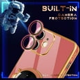 thumbnail image 4 of for iPhone 11 Case Astronaut Cute Girls Women Girly Unique Red Phone Cases with Hidden Stand Kickstand 6D Design with Camera Lens Protector Cover for iPhone 11 6.1'', 4 of 11