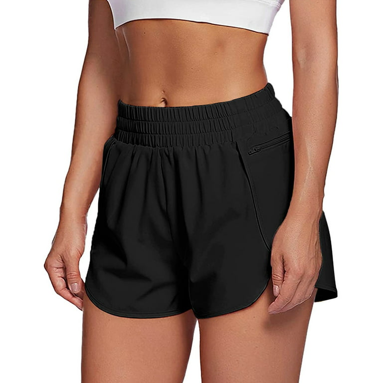 woxinda womens workout shorts elastic waist running pockets sport pants  sliding shorts women softball silk pajamas for women shorts set 