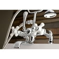 thumbnail image 2 of Aqua Vintage AE212T1 Aqua Vintage 7" Center Deck-Mount Clawfoot Tub Faucet with Hand Shower, Polished Chrome, 2 of 6