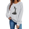 thumbnail image 4 of Trikvn Women's Vintage Witch Graphic Sweatshirts Magic Spell Pullover Tops Fall Long Sleeve Crewneck Shirts Casual Loose Fit Novelty Halloween Outerwear Jumper, 4 of 5