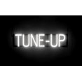 thumbnail image 1 of SpellBrite TUNE-UP LED Sign for Business. 25.9" x 6.3" White TUNE-UP Sign Has Neon Sign Look With Energy Efficient LED Light Source. Visible from 500+ Feet, 8 Animation Settings., 1 of 4