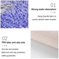 thumbnail image 3 of Alfombra de baño gruesa, suave, absorbente, antideslizante, peluda, para dormitorio, alfombrillas de baño de medio círculo, lavables, de secado rápido, para ducha, 3 of 5