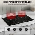 thumbnail image 6 of 20 in. Induction Cooktop in Black with Child Safety Lock, Auto Switch Off, and 2 Zones, 6 of 9