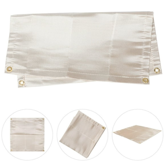 LEORX Outdoor Mat Fire Retardant Glass Fiber Beige 1Set