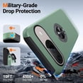 thumbnail image 3 of JZWAL-for Google Pixel 9/9 Pro Case, Slim Fit Military Grade Shockproof Case with Ring Holder Kickstand, Alpine Green, 3 of 4