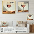 thumbnail image 4 of Designart "Elegance of Pink Wine Glass in Crisp II" Food & Beverage Framed Wall Art Decor - Traditional Pink Wine Hallway Framed Wall Art Decor, 4 of 6