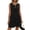 Black, variant on Women's tied front pleated sleeveless mini dress with 100% viscose fabric for a breezy flowy look for everyday wear